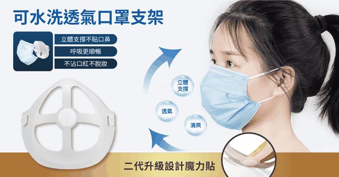 第二代水洗透氣口罩支架