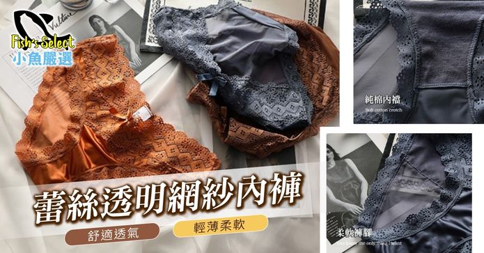 蕾絲透明網紗內褲