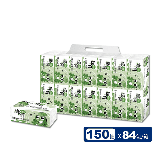 【GREEN LOTUS 綠荷】柔韌抽取式衛生紙(150抽x14包x6串/箱)