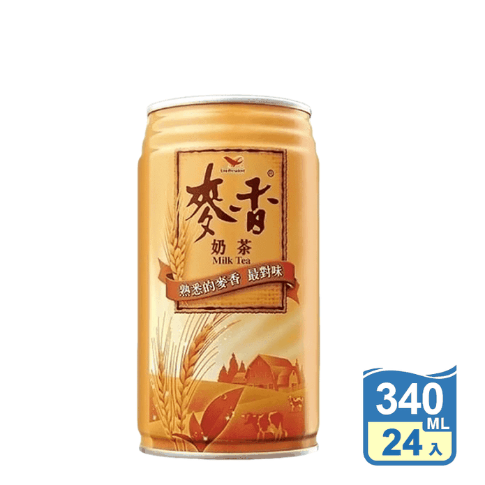 【統一】麥香奶茶340ml 易開罐 箱購飲料