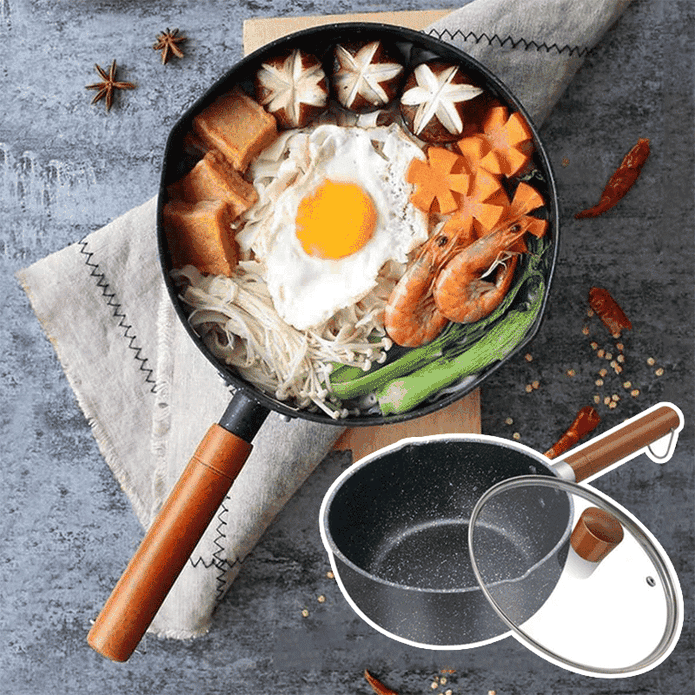 加厚麥飯石不沾雪平鍋