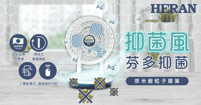 禾聯DC奈米銀抑菌循環扇