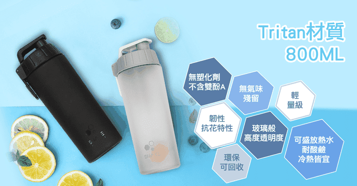 Tritan運動磨砂搖搖水壺