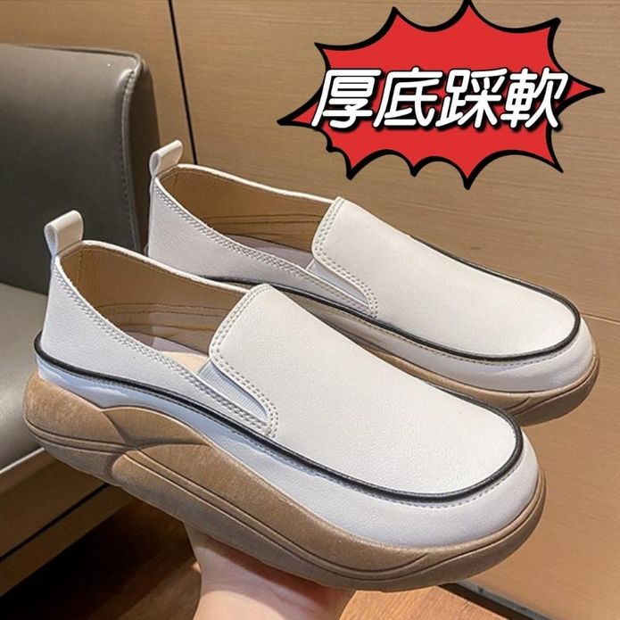 韓系圓頭軟底增高鞋 