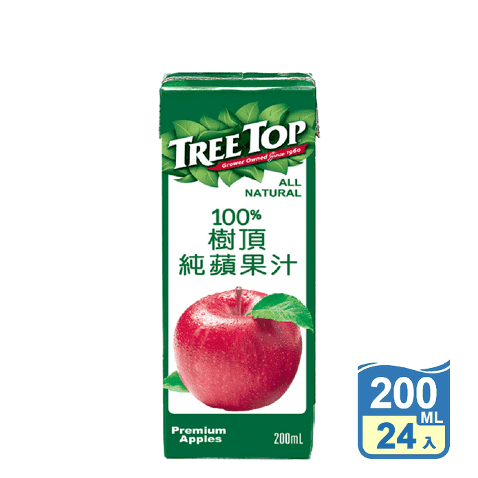 【Treetop】100%樹頂蘋果汁200ml 24瓶/箱