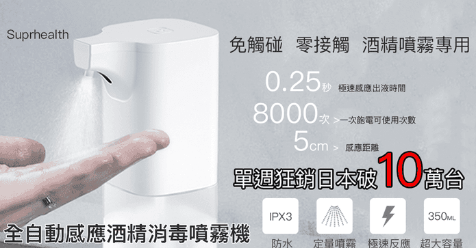 自動感應酒精專用噴霧機