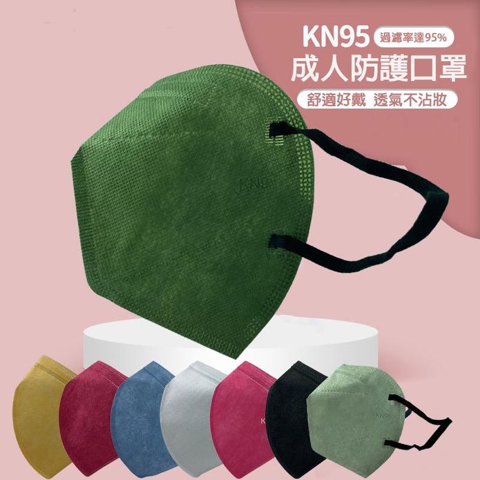 KN95莫蘭迪色 3D立體成人口罩(30片/包)