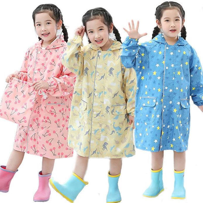 可愛滿版俏皮圖案書包位置加大實用型兒童雨衣M-3XL (3款任選)