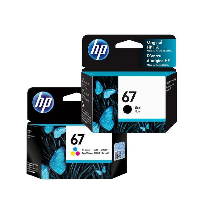 【HP】67 黑色+彩色原廠墨水匣(2入優惠組)