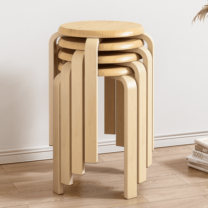 【蔓斯菲爾】原木色簡約現代化妝椅 家用餐桌椅