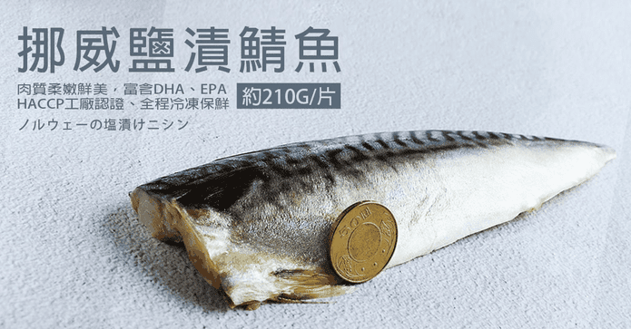 超厚片挪威薄鹽鯖魚