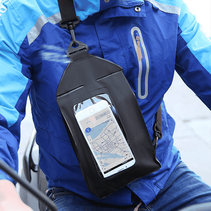 防水可觸控手機斜背包