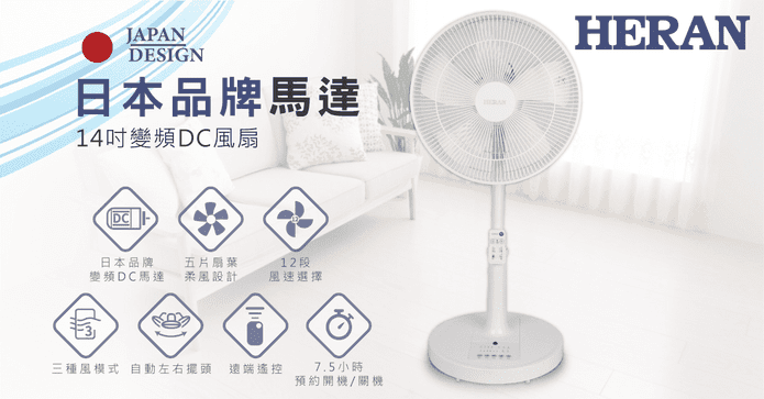 禾聯14吋智能變頻DC風扇
