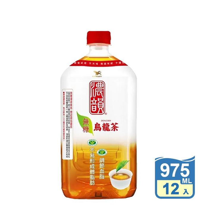 【統一】濃韻烏龍茶 975mlx12瓶/箱 無糖飲料 無熱量 無糖茶 飲料