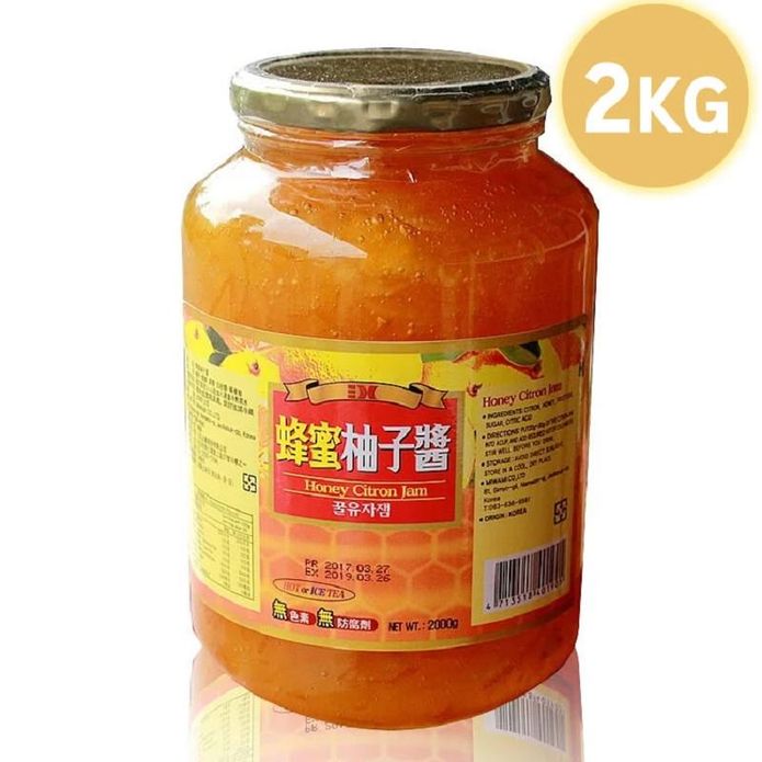 【披薩市】不愛喝水買就對~ 韓國原裝三紅蜂蜜柚子醬 2000g/罐
