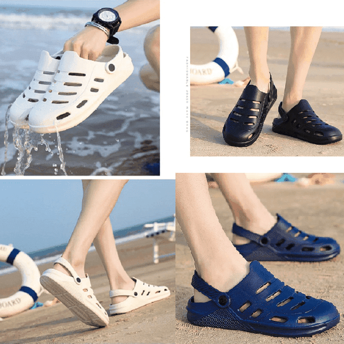 透氣鏤空男女沙灘雨鞋