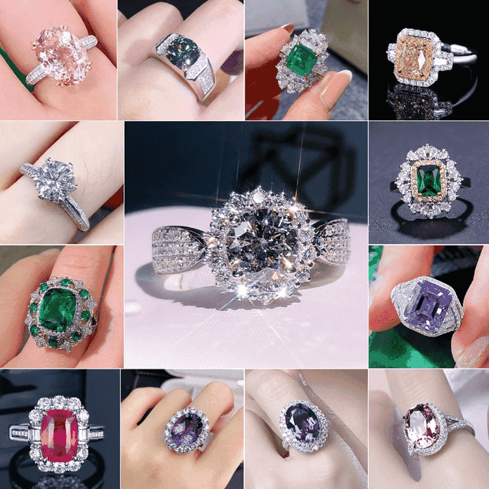 可調式鑲鑽寶石系列戒指