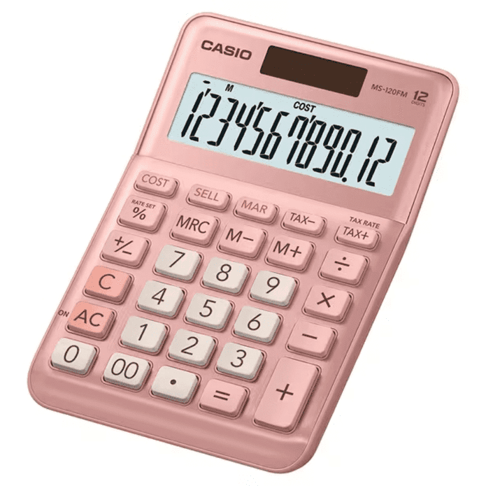【Casio卡西歐】12位數商務型計算機MS-120FM/MS-120FM-PK