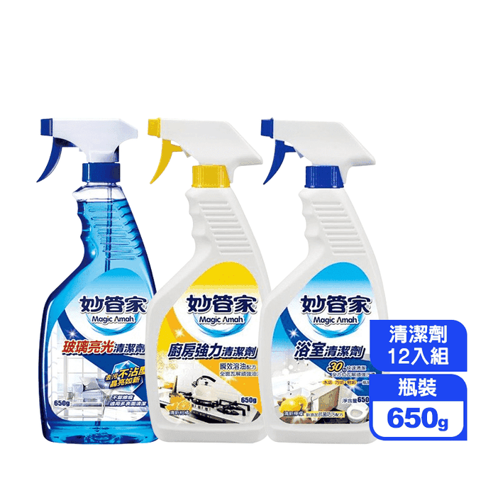 【妙管家】浴室清潔劑/廚房強力清潔劑/玻璃亮光清潔劑650g