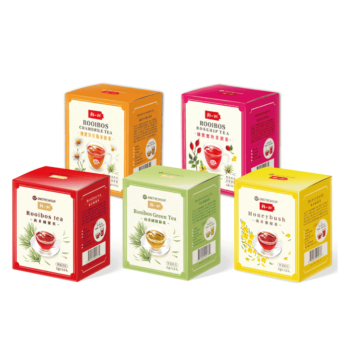 【鮮一杯】無咖啡因草本茶(12入/盒) 南非國寶茶 綠茶 蜜樹茶 美妍茶 洋甘菊