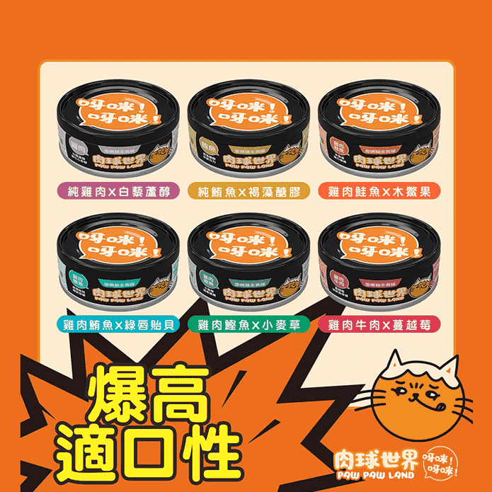 【PAW PAW LAND 肉球世界】歪嘴貓主食罐 80g 多種口味任選 貓罐