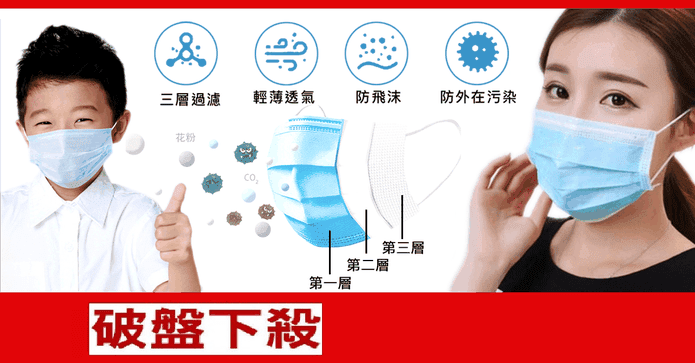 一次性三層防護熔噴口罩