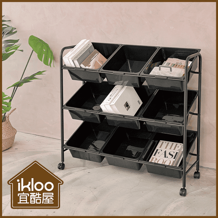 ikloo純黑收納玩具車