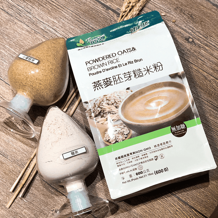 【健康時代】燕麥胚芽糙米粉(600g) 無加糖 沖泡 可熱、冷飲 無新增人工色素