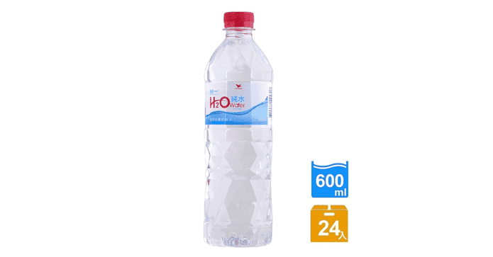 【H2O】water純水 600ml