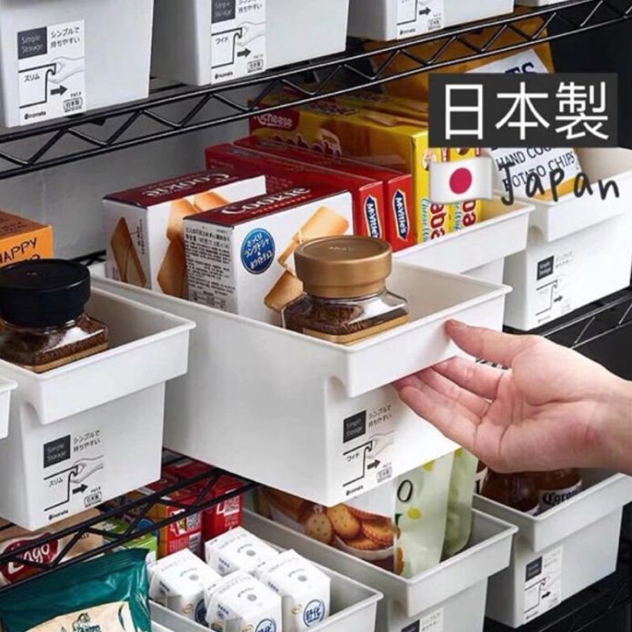 日本製 INOMATA 抽屜式白色收納盒/純白收納籃 寬/窄可選
