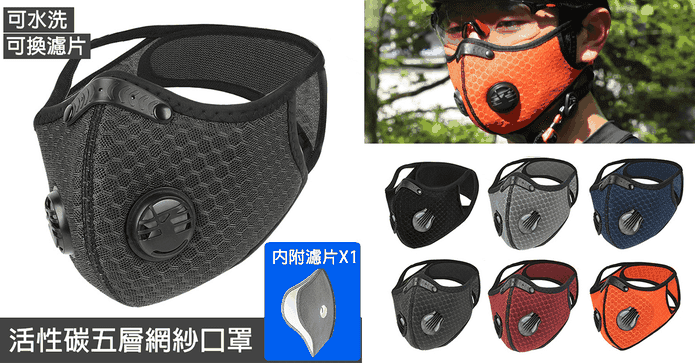 可水洗替換氣閥立體口罩