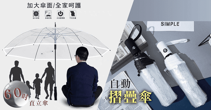 超大防風速乾摺疊自動傘