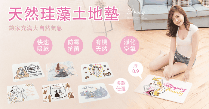 公主系列珪藻土吸水地墊