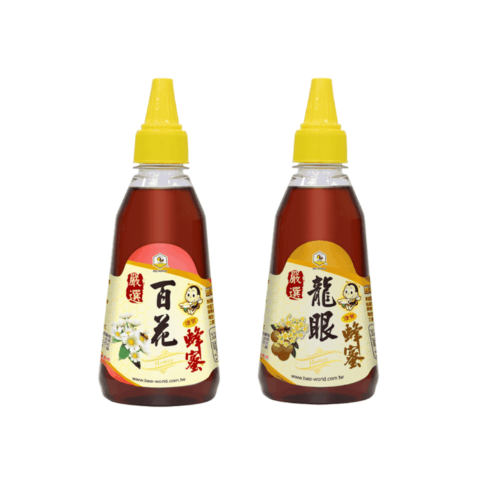 【蜂蜜世界】台灣嚴選蜂蜜隨身瓶350g 龍眼蜜/百花蜜 任選