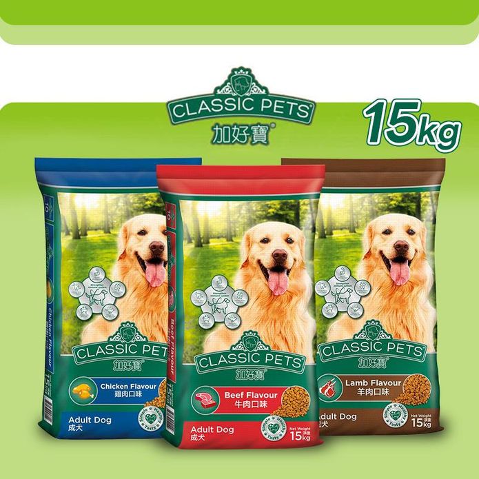 【Classic Pets 加好寶】牛肉/雞肉乾狗糧 15kg 狗飼料
