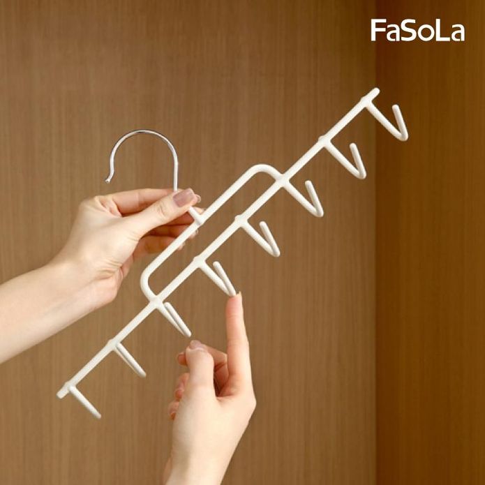 【FaSoLa】多功能掛勾衣架 八鉤衣掛架 衣帽收納掛勾 衣櫃空間收納