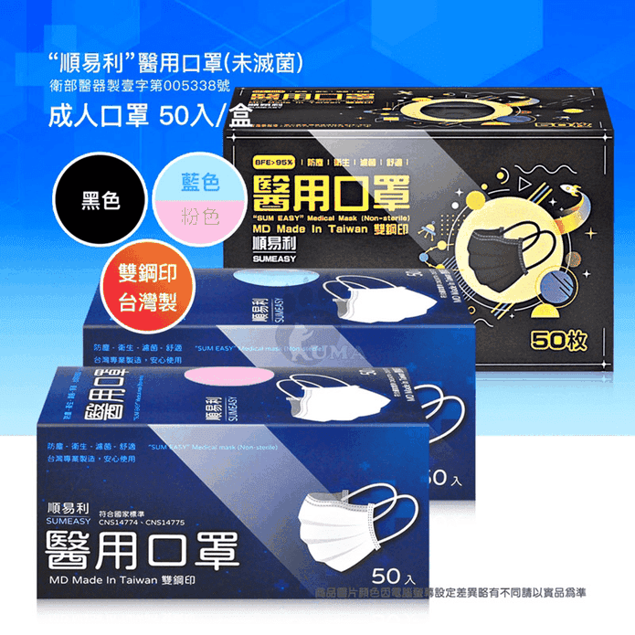 【順易利】成人醫用口罩