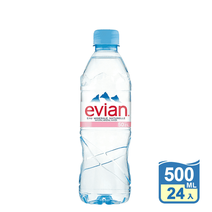 【Evian依雲】Evian天然礦泉水500ml (24瓶/箱)