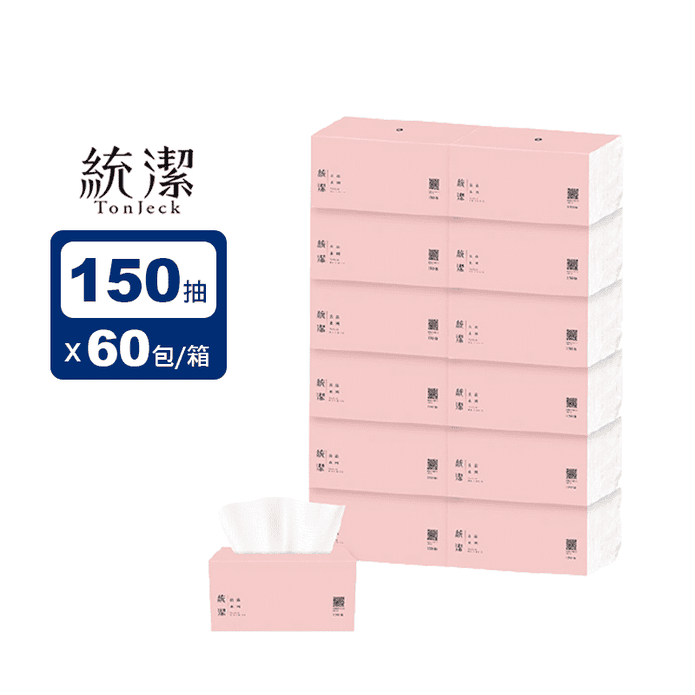 【統潔】網路限定粉紅版抽取式衛生紙(150抽x60包入/箱)