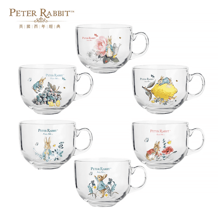 【PETER RABBIT】比得兔玻璃湯杯 6款任選 ( 正版授權 )