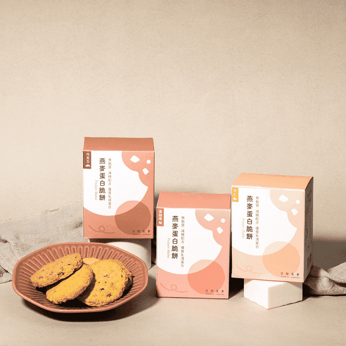 【日初良食】燕麥高蛋白餅乾 60g/盒 三種口味任選( 蔓越莓/杏仁/巧克力)