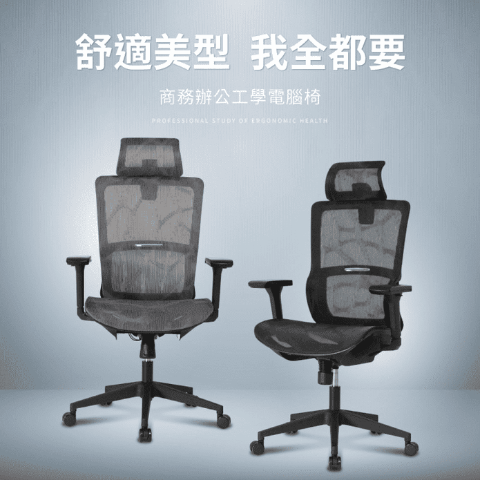 仿生曲線護脊人體工學電腦椅-兩色可選