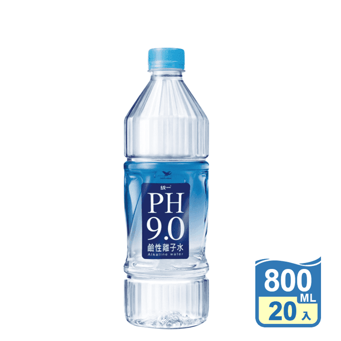 【統一】PH9.0鹼性離子水(800ml/瓶，20瓶/箱) 海洋離子水/礦泉水
