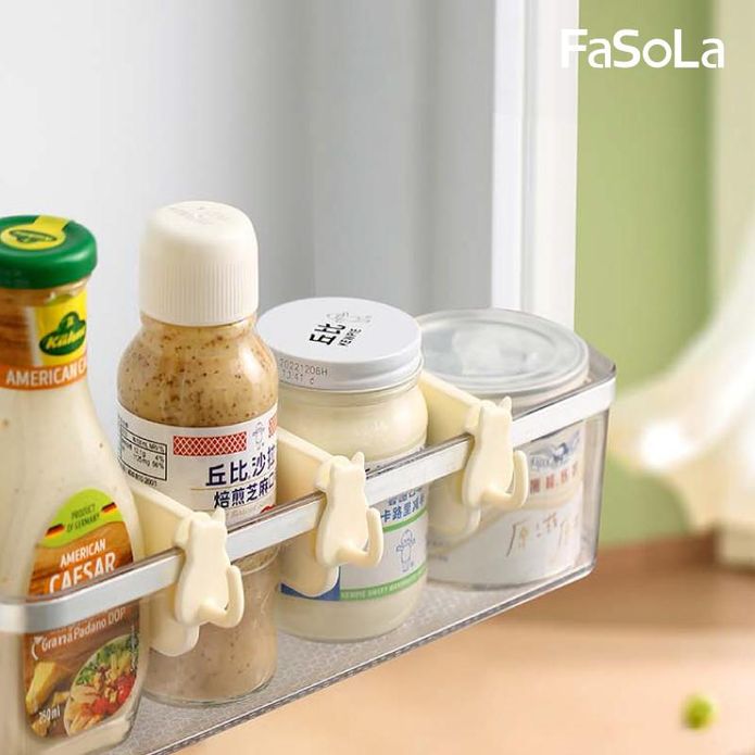 【FaSoLa】二合一多用途冰箱收納分隔板 掛勾 分隔掛置 冰箱門整理卡扣