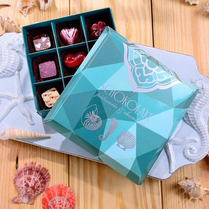 【巧克力雲莊】純手工海洋含餡巧克力(9入/盒) 隨機29種精緻巧克力