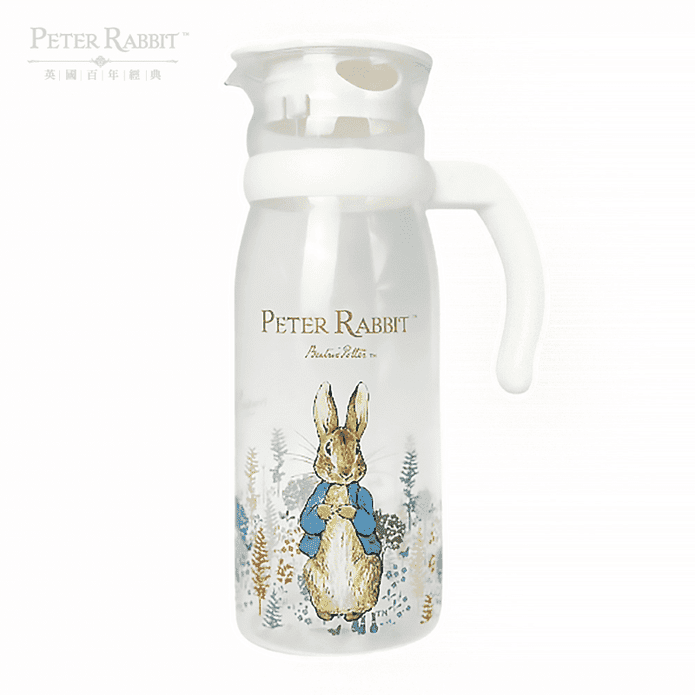 【PETER RABBIT】比得兔悠遊森林耐熱玻璃水壺1215ML 原廠授權