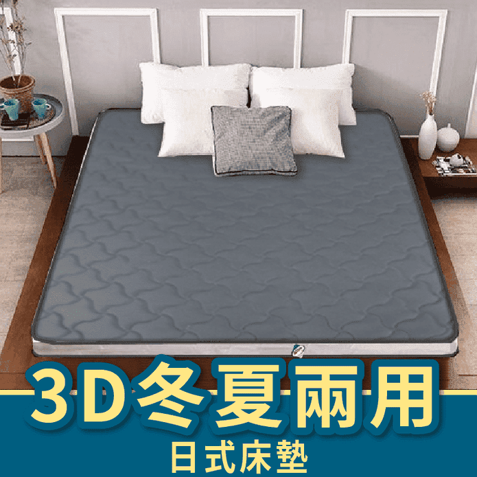 MIT防潑水3D冬夏二用12cm日式床墊