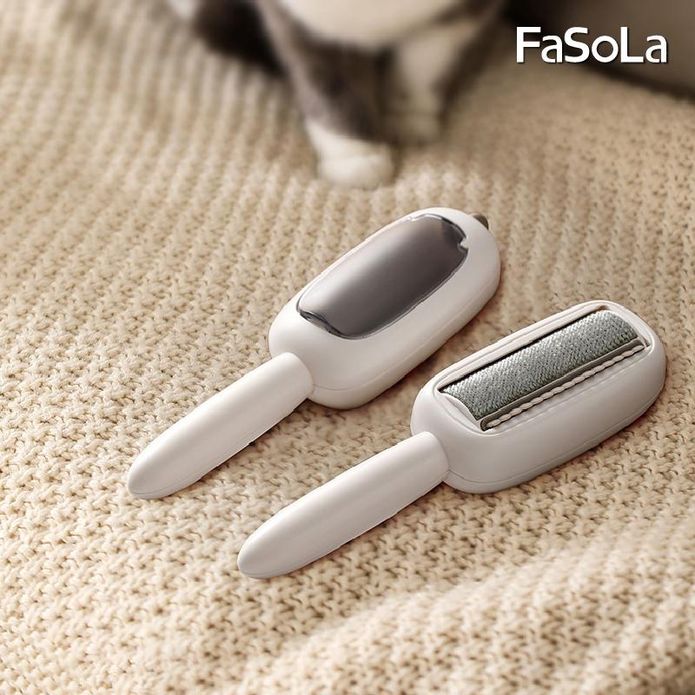 【FaSoLa】不傷衣物手持除毛刷 一刮即淨 毛髮吸附器 寵物除毛器 靜電除毛刷