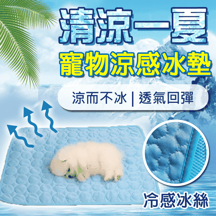 夏季涼爽冰絲寵物冰墊
