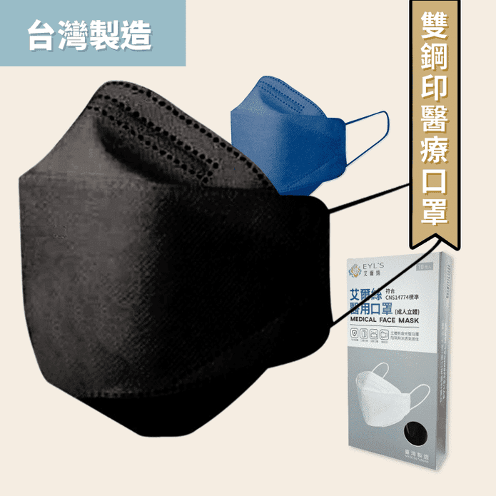 台灣製3D全包覆魚型口罩
